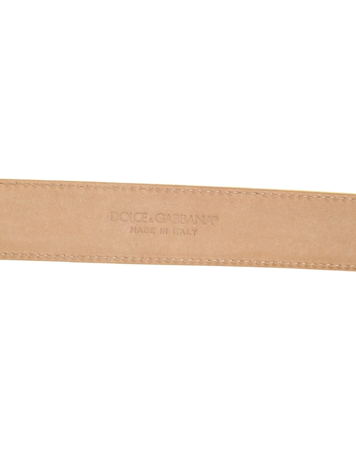 Dolce & Gabbana Light Yellow DEVOTION Heart DG Buckle Belt – 75 cm / 30 Inches par Dolce & Gabbana | Disponible sur Sandy Store ByNet
