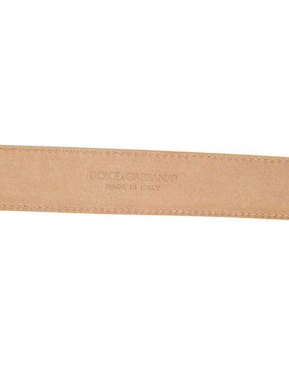 Dolce & Gabbana Light Yellow DEVOTION Heart DG Buckle Belt – 75 cm / 30 Inches par Dolce & Gabbana | Disponible sur Sandy Store ByNet