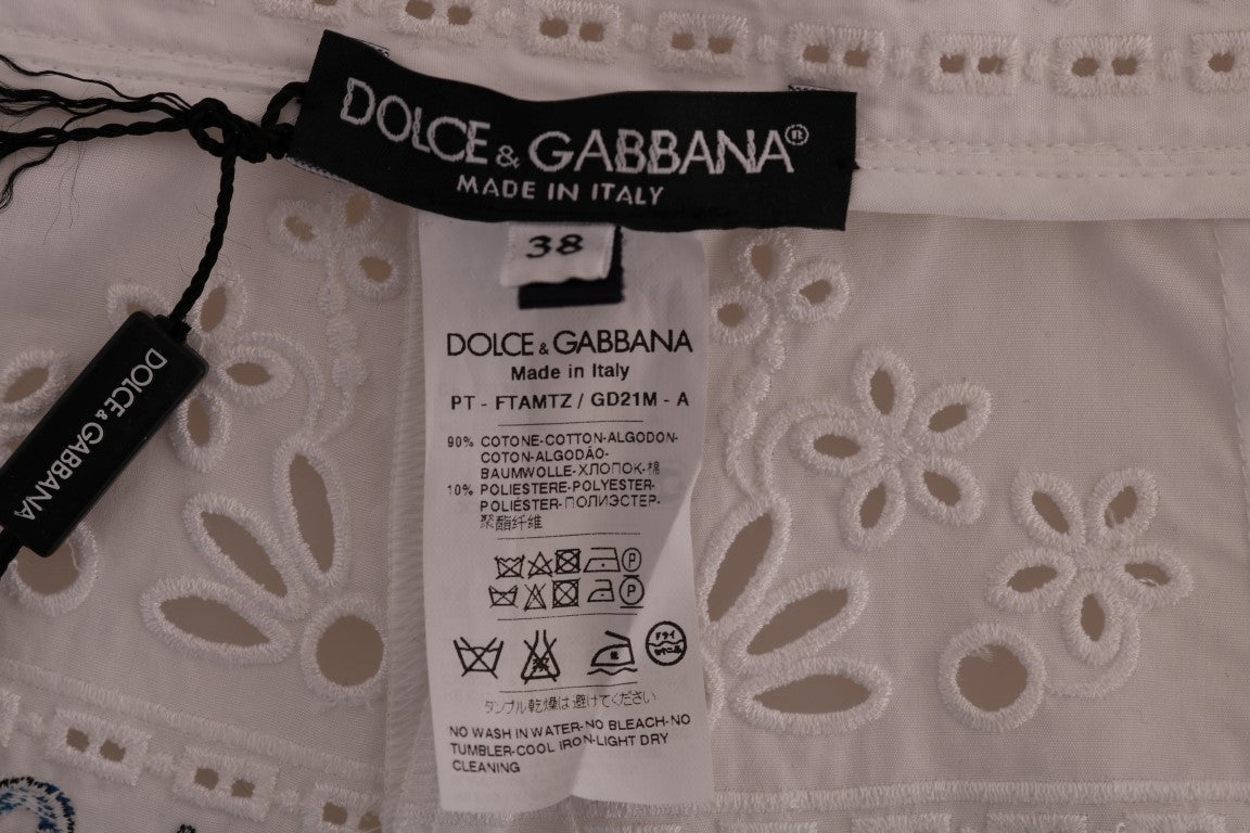 Dolce & Gabbana Majolica Embroidered Capri Elegance - Sandy Store ByNet