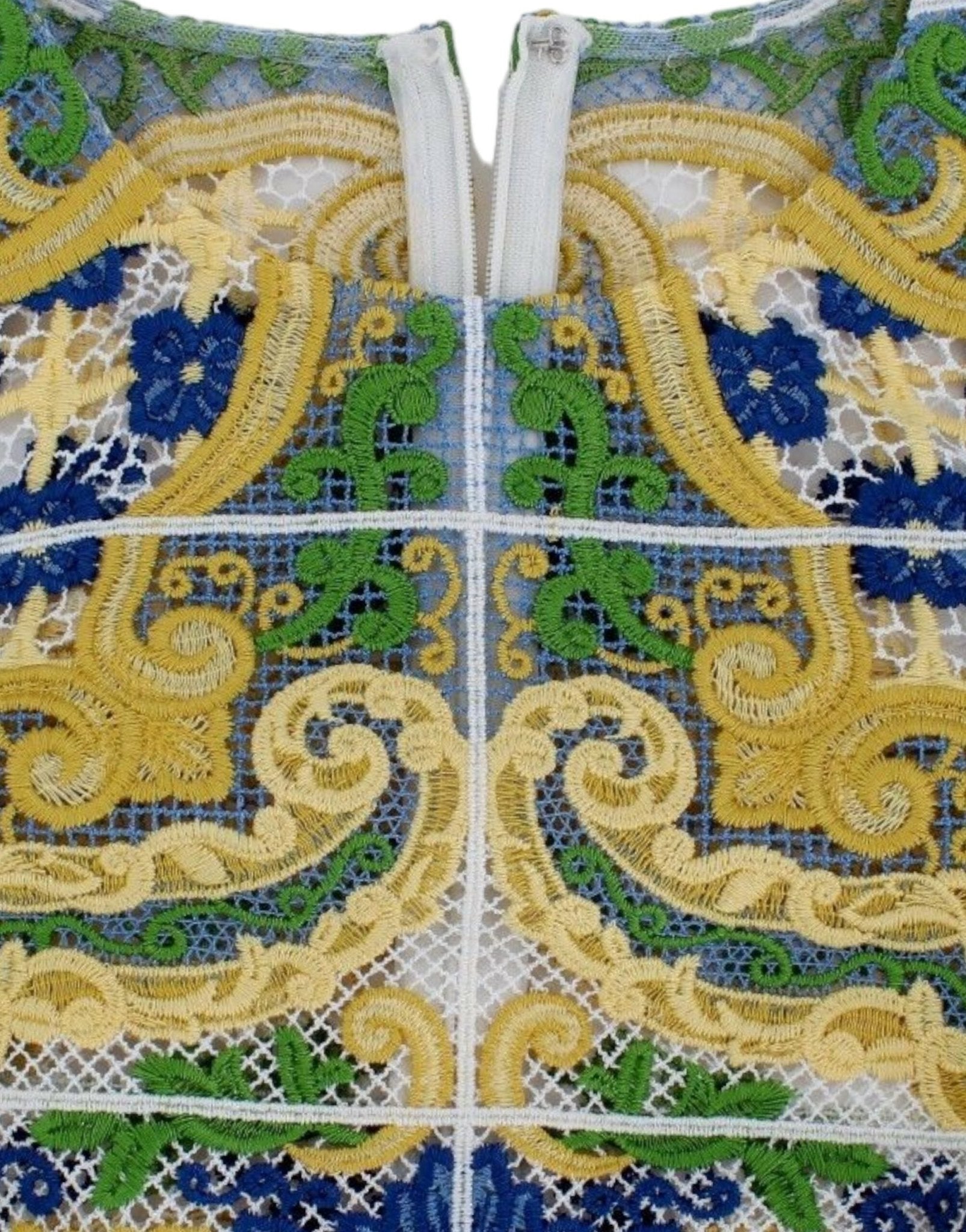 Dolce & Gabbana Majolica Embroidered Sleeveless Elegance - Sandy Store ByNet