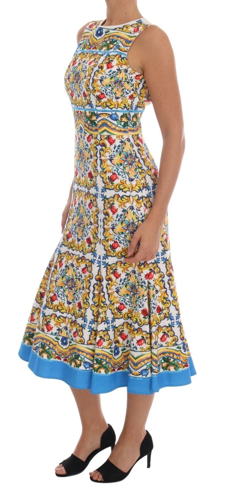 Dolce & Gabbana Majolica Print Midi Sheath Dress - Sandy Store ByNet