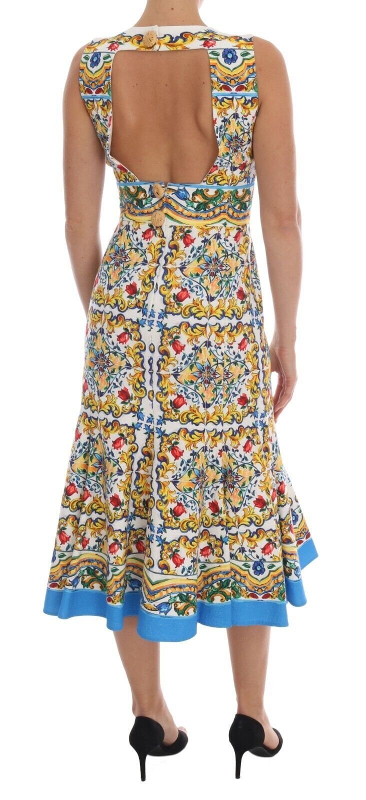 Dolce & Gabbana Majolica Print Midi Sheath Dress - Sandy Store ByNet