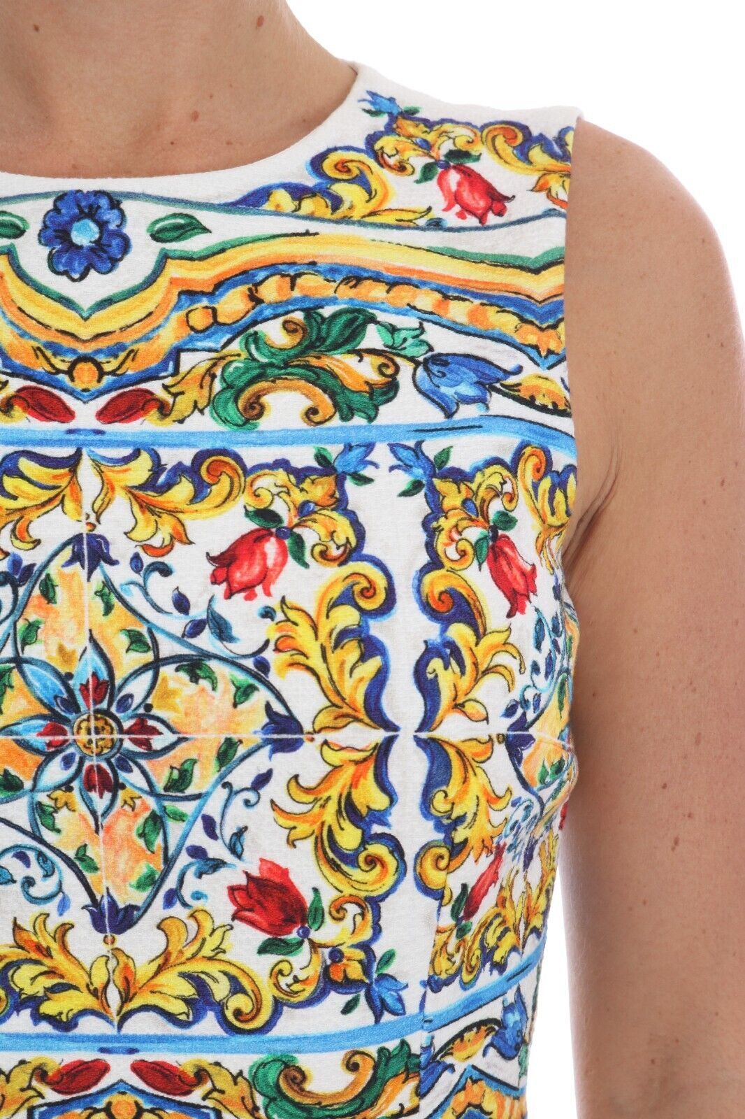 Dolce & Gabbana Majolica Print Midi Sheath Dress - Sandy Store ByNet