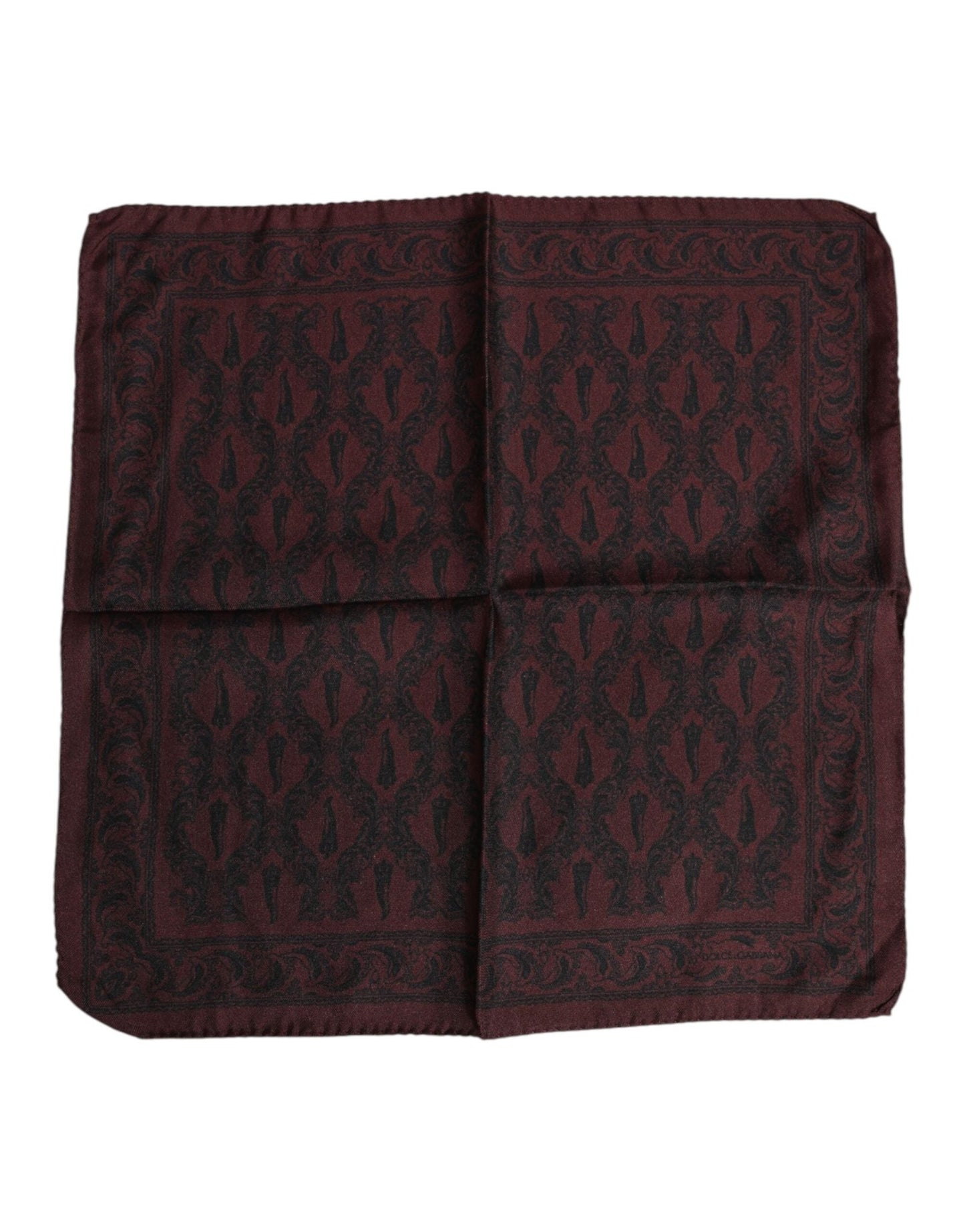 Dolce & Gabbana Maroon Black Printed Square Men Foulard Scarf – par Dolce & Gabbana | Disponible sur Sandy Store ByNet