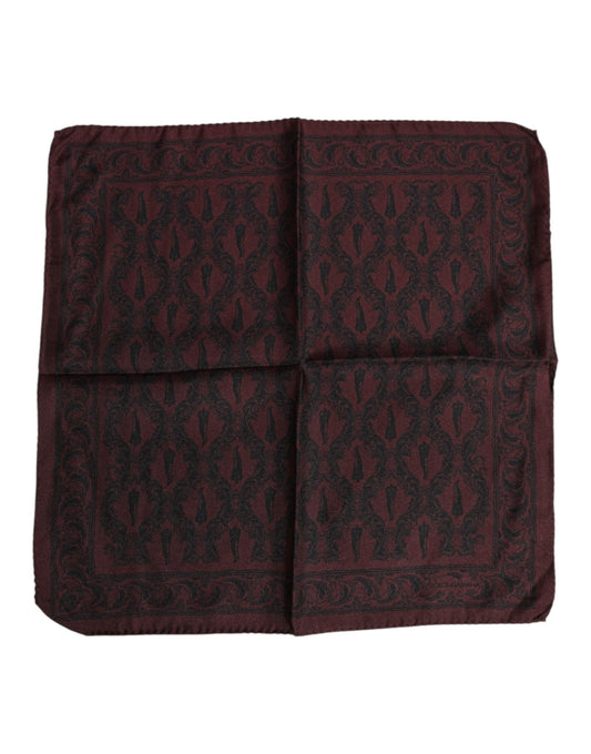 Dolce & Gabbana Maroon Black Printed Square Men Foulard Scarf – par Dolce & Gabbana | Disponible sur Sandy Store ByNet