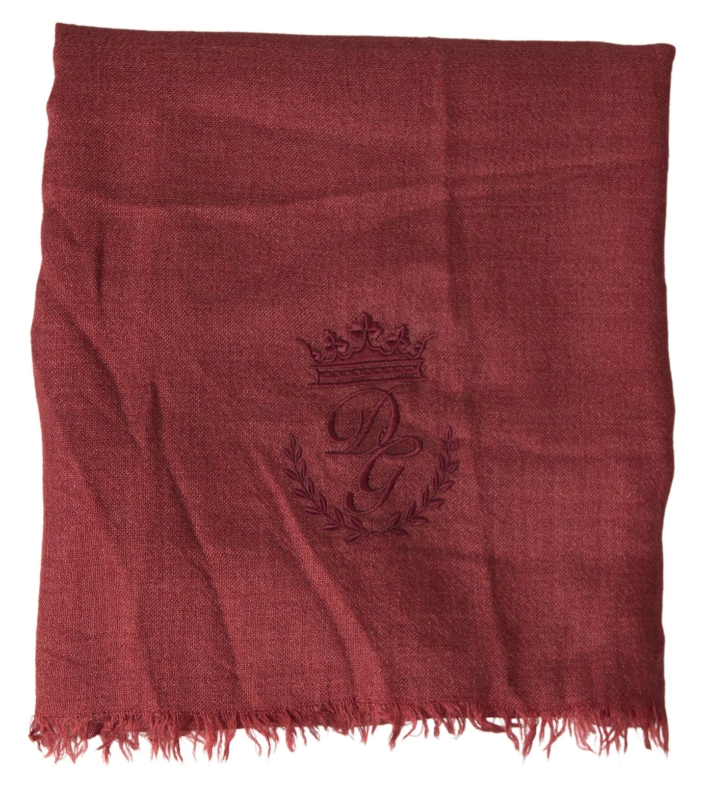 Dolce & Gabbana Maroon Cashmere Knit Wrap Shawl Fringe Scarf – par Dolce & Gabbana | Disponible sur Sandy Store ByNet