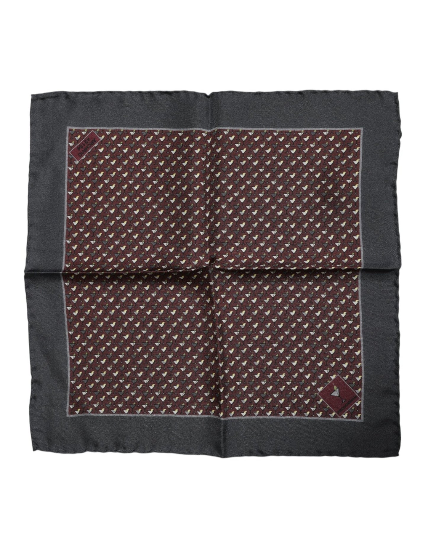 Dolce & Gabbana Maroon Cocktail Silk Square Foulard Scarf – par Dolce & Gabbana | Disponible sur Sandy Store ByNet