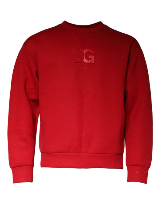 Dolce & Gabbana Maroon DG Logo Cotton Sweatshirt Sweater – IT48 | M par Dolce & Gabbana | Disponible sur Sandy Store ByNet