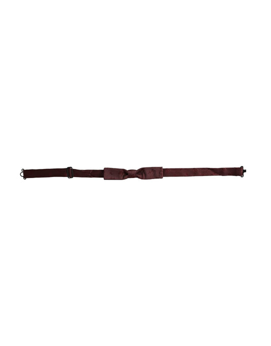 Dolce & Gabbana Maroon Floral Silk Adjustable Neck Men Bow Tie – par Dolce & Gabbana | Disponible sur Sandy Store ByNet