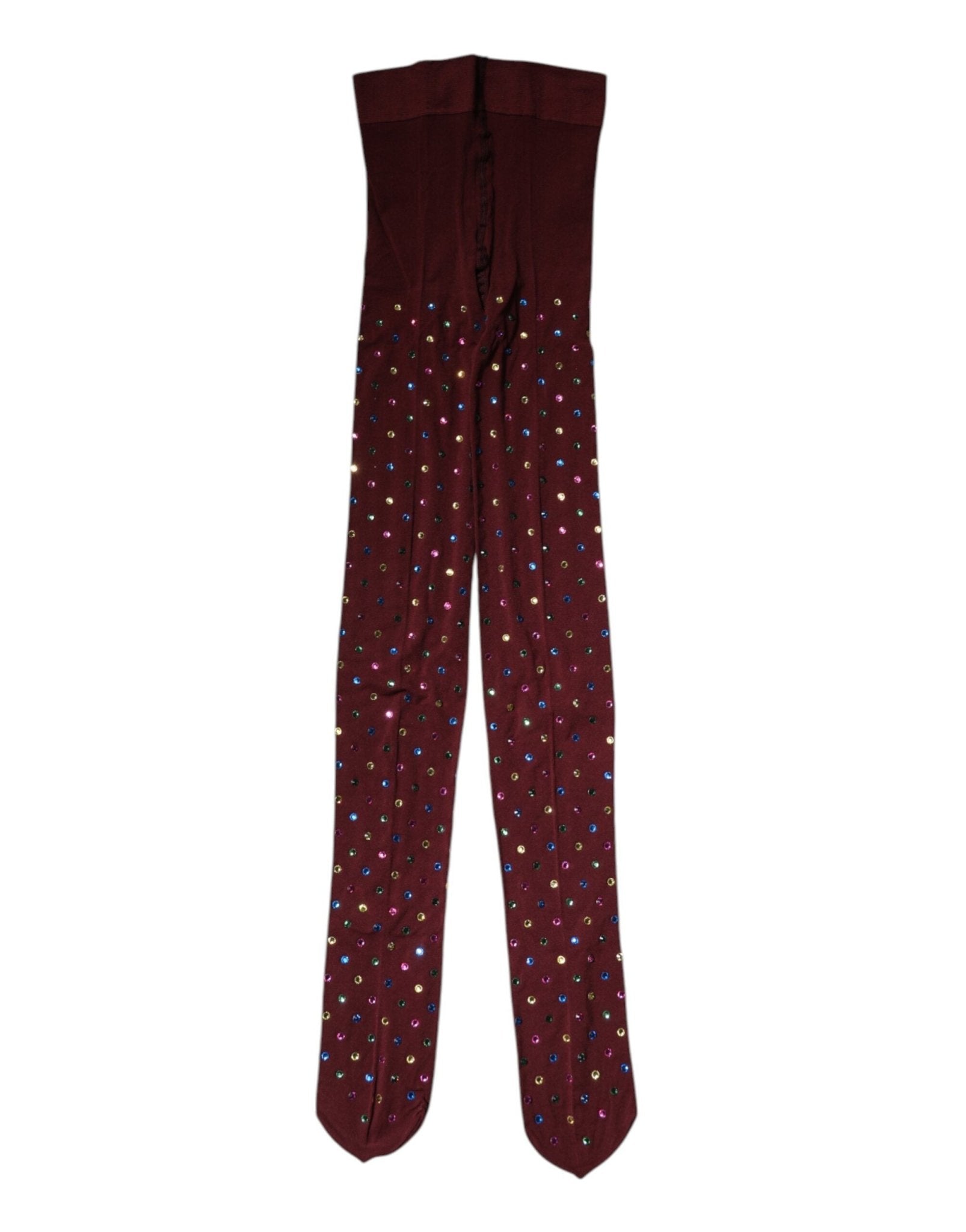 Dolce & Gabbana Maroon Nylon Crystal Embellished Pantyhose Tights – M par Dolce & Gabbana | Disponible sur Sandy Store ByNet