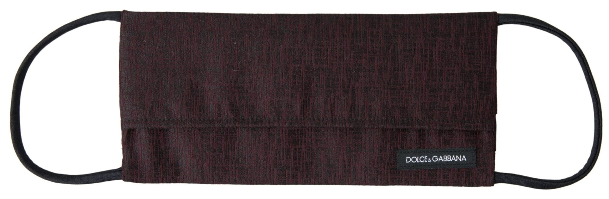 Dolce & Gabbana Maroon Pleated Elastic Ear Strap Face Mask – par Dolce & Gabbana | Disponible sur Sandy Store ByNet