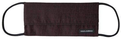 Dolce & Gabbana Maroon Pleated Elastic Ear Strap Face Mask – par Dolce & Gabbana | Disponible sur Sandy Store ByNet