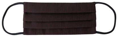 Dolce & Gabbana Maroon Pleated Elastic Ear Strap Face Mask – par Dolce & Gabbana | Disponible sur Sandy Store ByNet