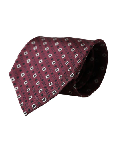 Dolce & Gabbana Maroon Silk Branded Logo Adjustable Men Tie – par Dolce & Gabbana | Disponible sur Sandy Store ByNet