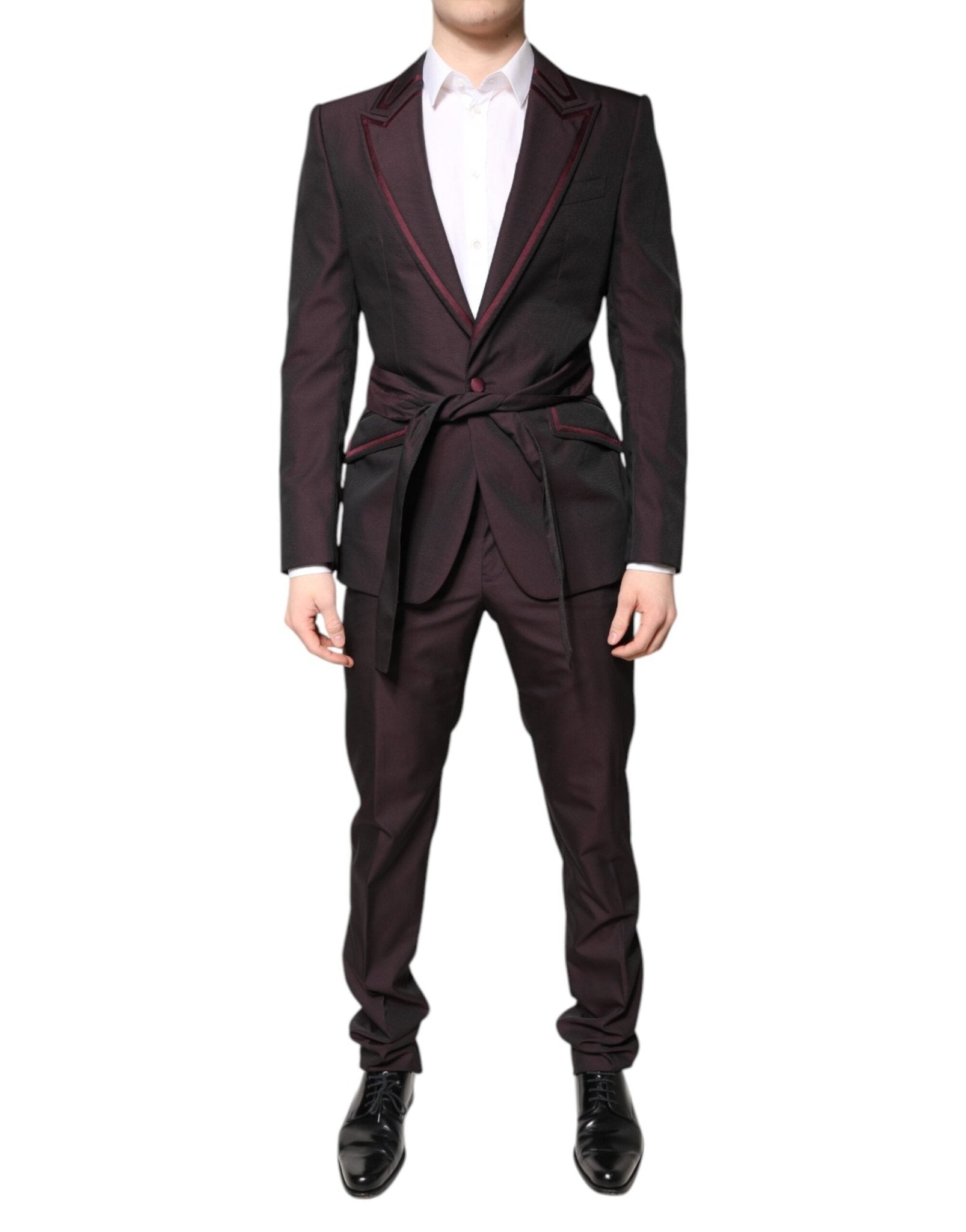 Dolce & Gabbana Maroon Single Breasted Formal 2 Piece Suit – IT48 | M par Dolce & Gabbana | Disponible sur Sandy Store ByNet