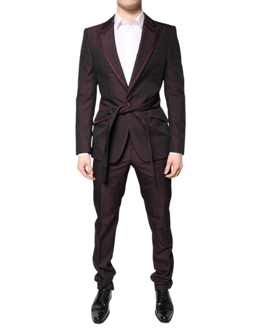 Dolce & Gabbana Maroon Single Breasted Formal 2 Piece Suit – IT48 | M par Dolce & Gabbana | Disponible sur Sandy Store ByNet