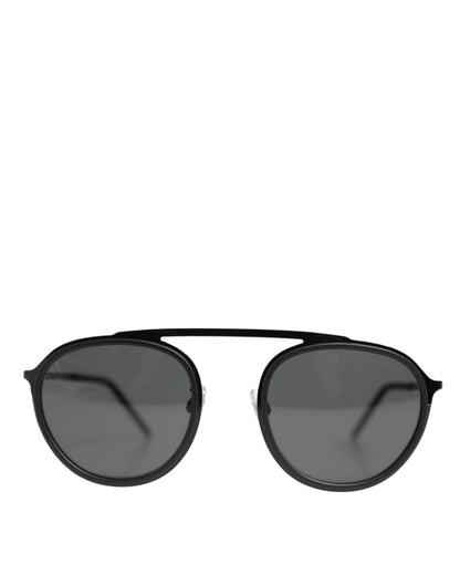 Dolce & Gabbana Matte Black DG2276 Metal Rim Round Shades Sunglasses – par Dolce & Gabbana | Disponible sur Sandy Store ByNet