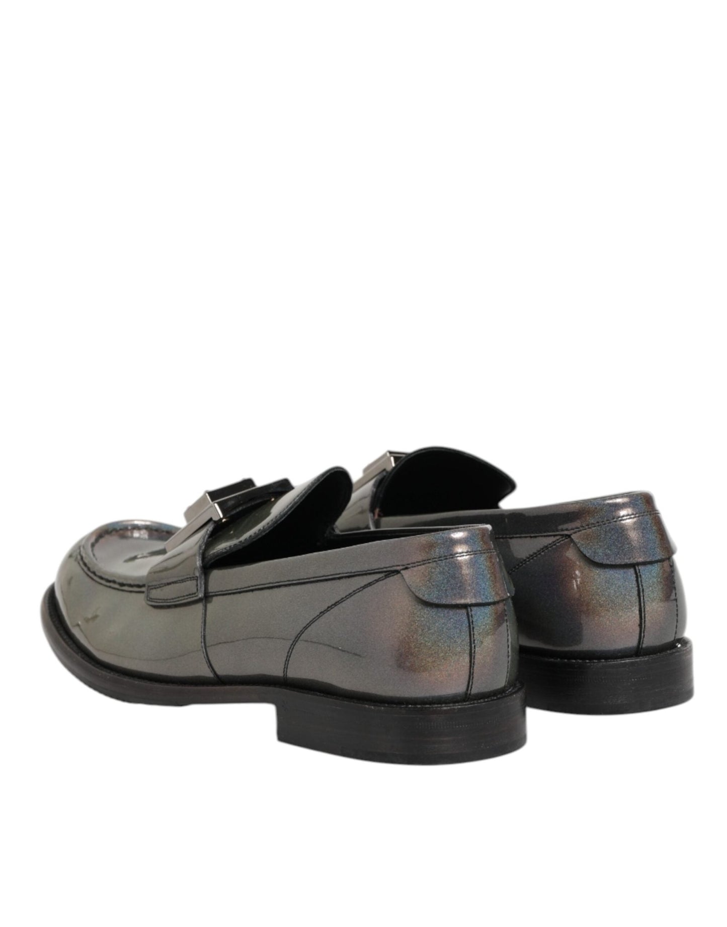 Dolce & Gabbana Metallic Silver Logo Slip On Men Dress Shoes – EU44/US11 par Dolce & Gabbana | Disponible sur Sandy Store ByNet