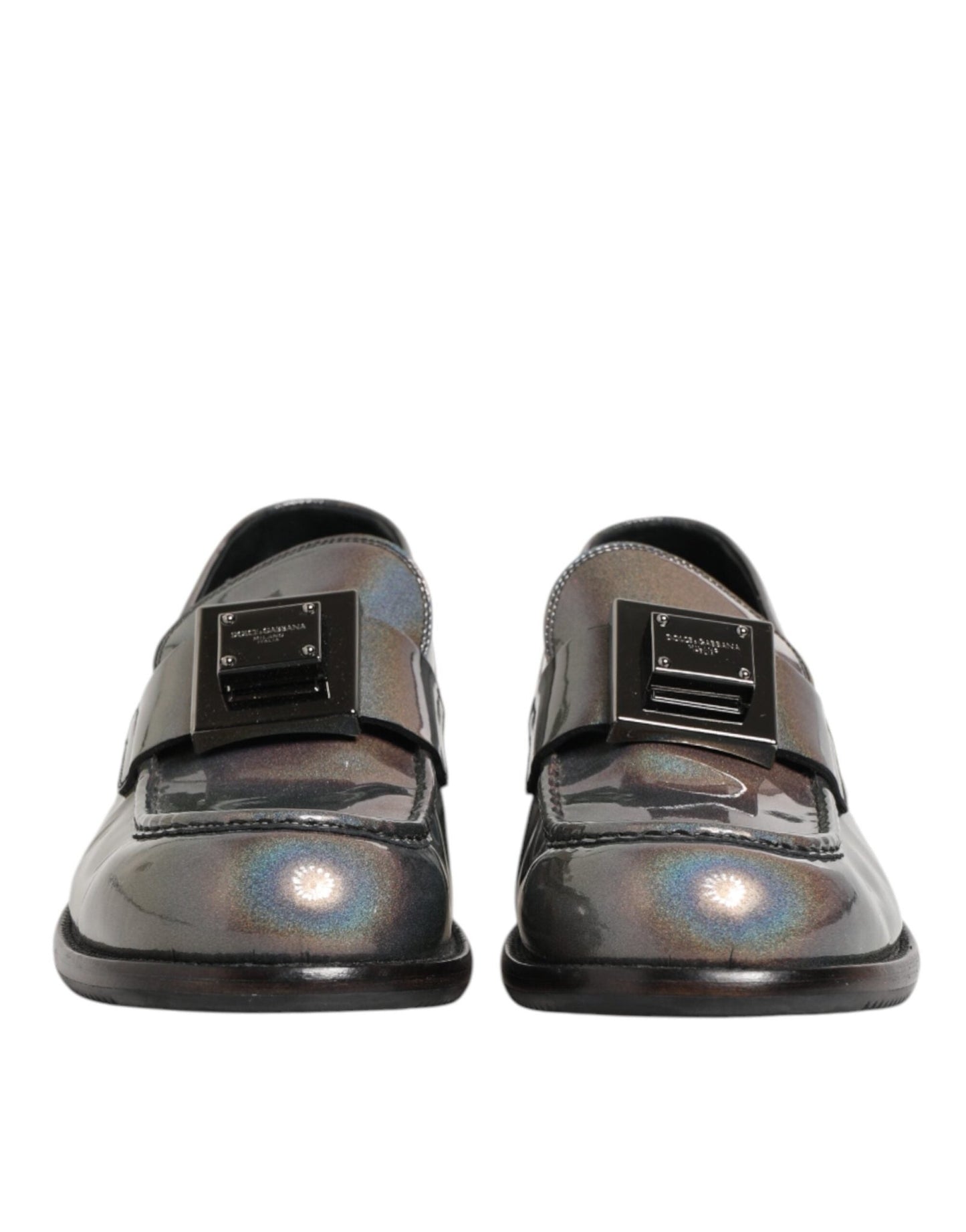 Dolce & Gabbana Metallic Silver Logo Slip On Men Dress Shoes – EU44/US11 par Dolce & Gabbana | Disponible sur Sandy Store ByNet