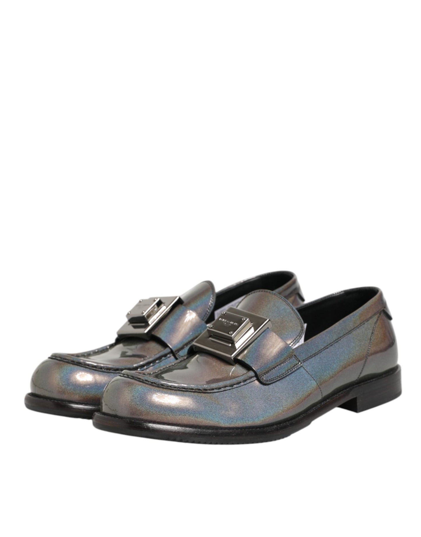 Dolce & Gabbana Metallic Silver Logo Slip On Men Dress Shoes – EU44/US11 par Dolce & Gabbana | Disponible sur Sandy Store ByNet