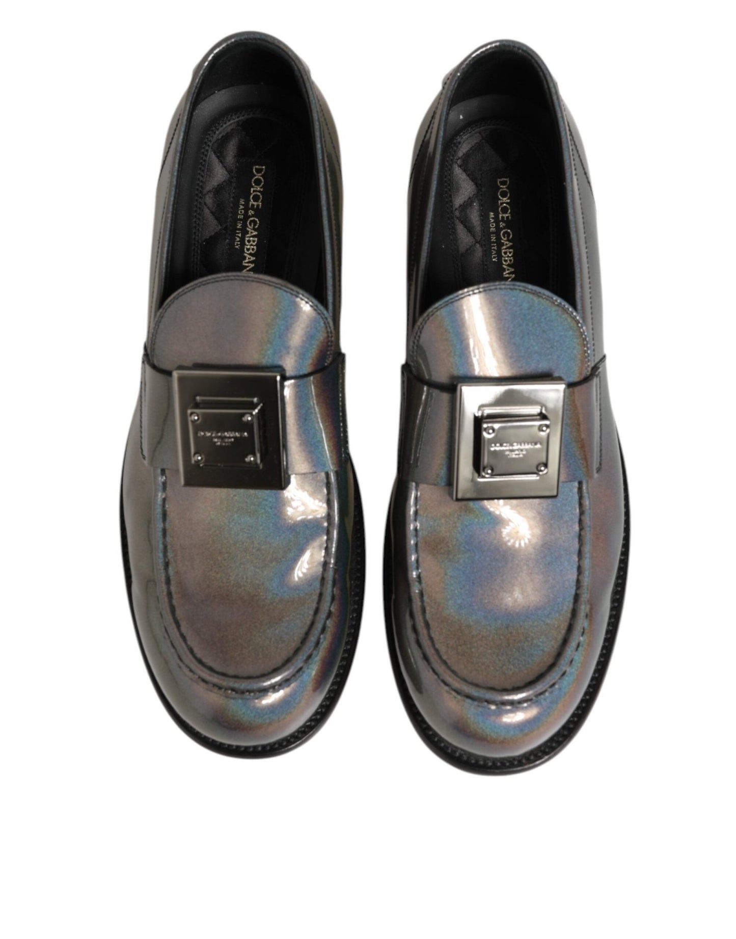 Dolce & Gabbana Metallic Silver Logo Slip On Men Dress Shoes – EU44/US11 par Dolce & Gabbana | Disponible sur Sandy Store ByNet