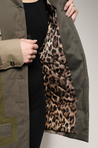 Dolce & Gabbana Military Green Cotton Button Down Jacket - Sandy Store ByNet