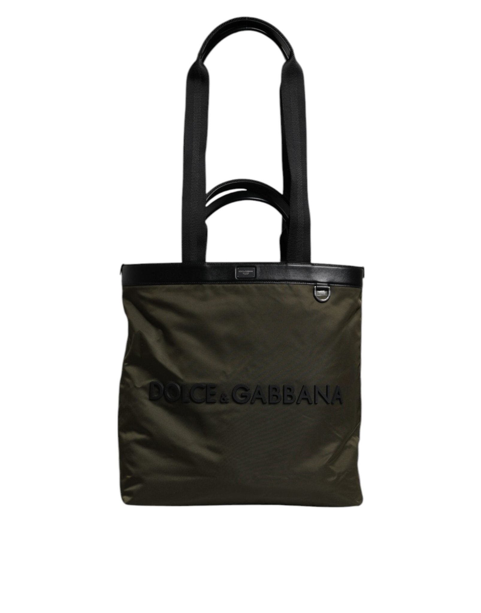 Dolce & Gabbana Military Green Nylon Shoulder Strap Tote Bag - Sandy Store ByNet