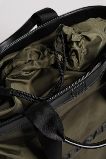 Dolce & Gabbana Military Green Nylon Shoulder Strap Tote Bag - Sandy Store ByNet