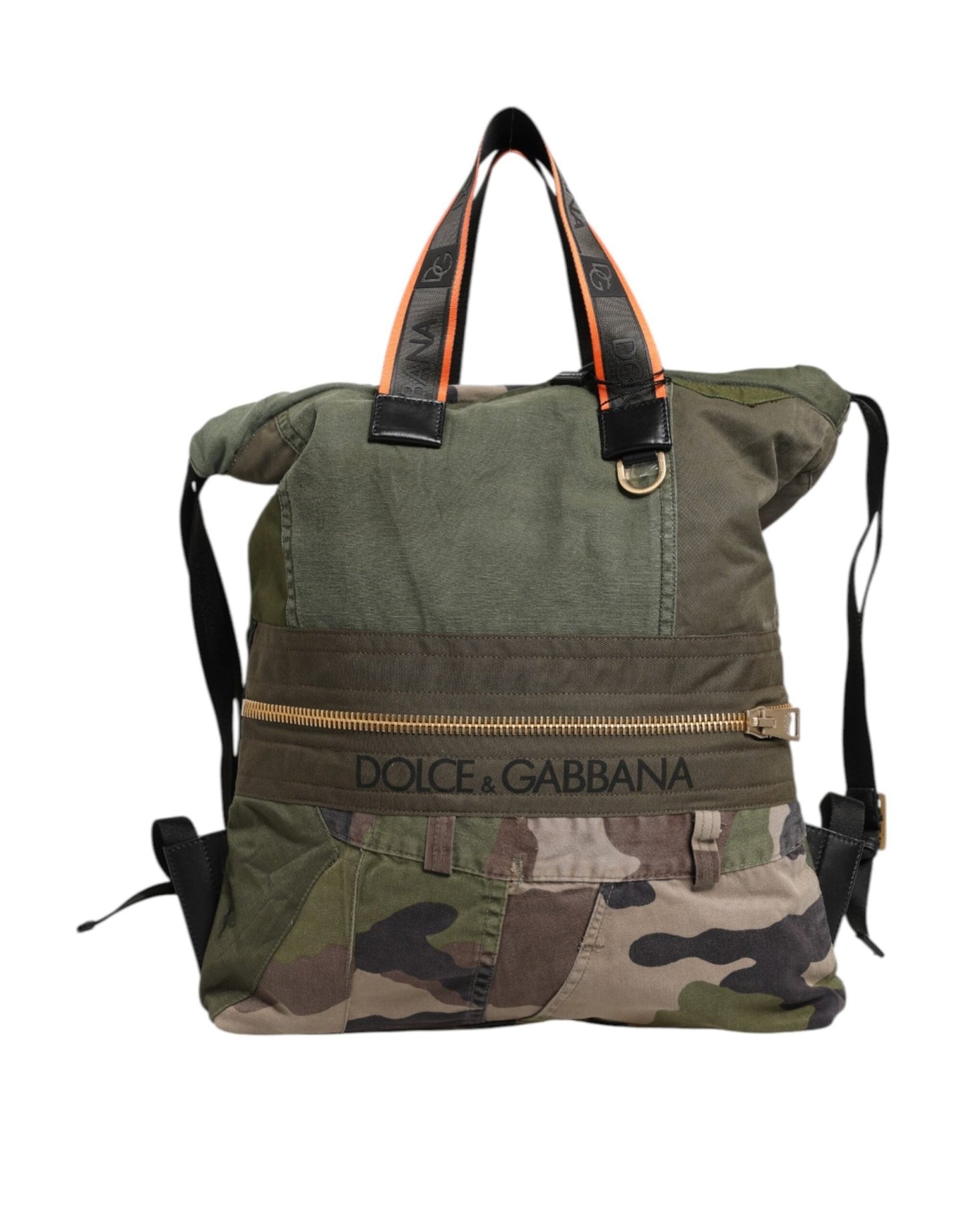 Dolce & Gabbana Military Green Patchwork Rucksack Backpack Bag – par Dolce & Gabbana | Disponible sur Sandy Store ByNet