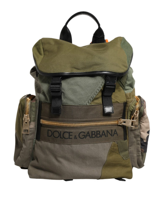 Dolce & Gabbana Military Green Patchwork Rucksack Backpack Bag – par Dolce & Gabbana | Disponible sur Sandy Store ByNet