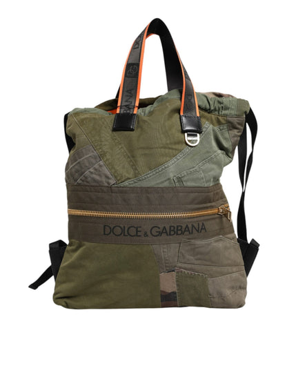 Dolce & Gabbana Military Green Patchwork Rucksack Backpack Bag – par Dolce & Gabbana | Disponible sur Sandy Store ByNet