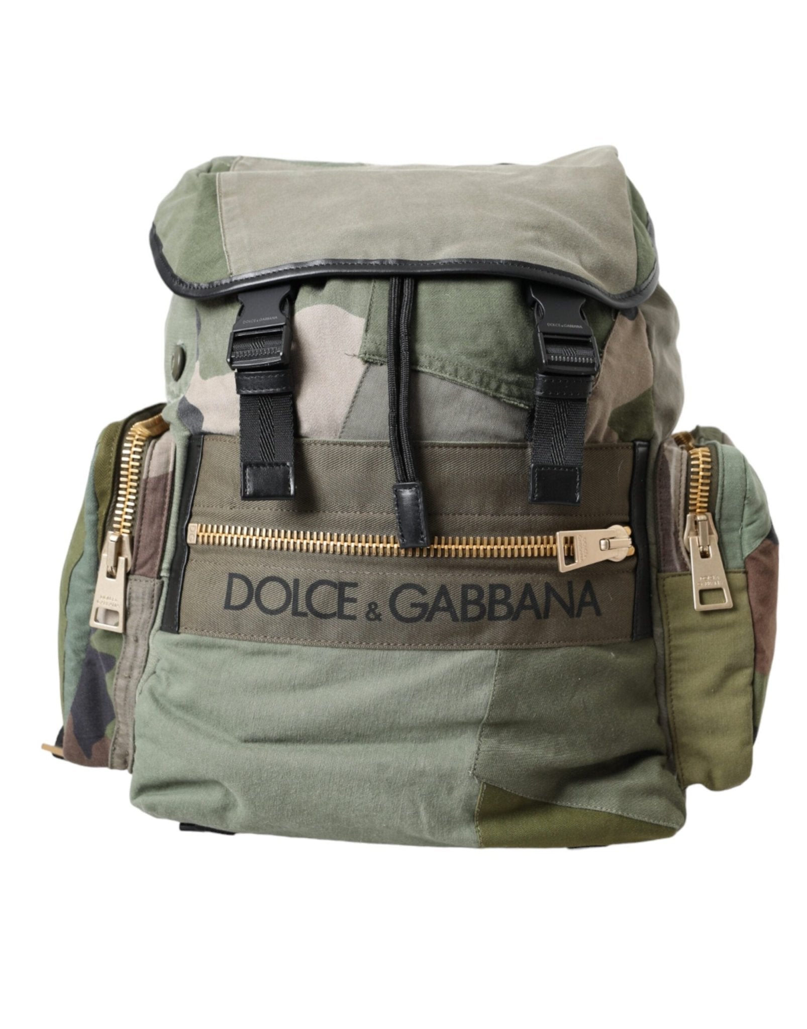 Dolce & Gabbana Military Green Patchwork Rucksack Backpack Bag – par Dolce & Gabbana | Disponible sur Sandy Store ByNet