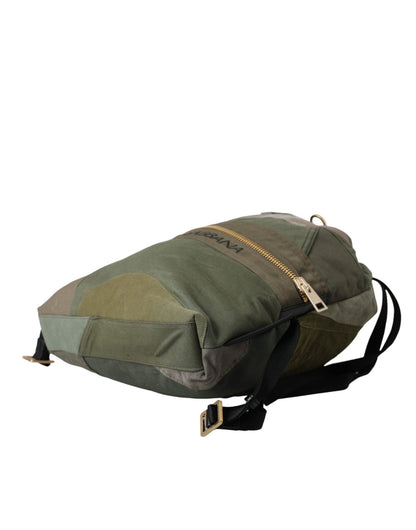 Dolce & Gabbana Military Green Patchwork Rucksack Backpack Bag - Sandy Store ByNet