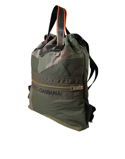 Dolce & Gabbana Military Green Patchwork Rucksack Backpack Bag - Sandy Store ByNet