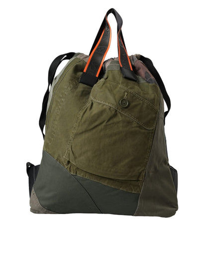 Dolce & Gabbana Military Green Patchwork Rucksack Backpack Bag - Sandy Store ByNet