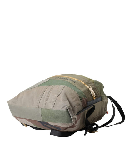 Dolce & Gabbana Military Green Patchwork Rucksack Backpack Bag - Sandy Store ByNet