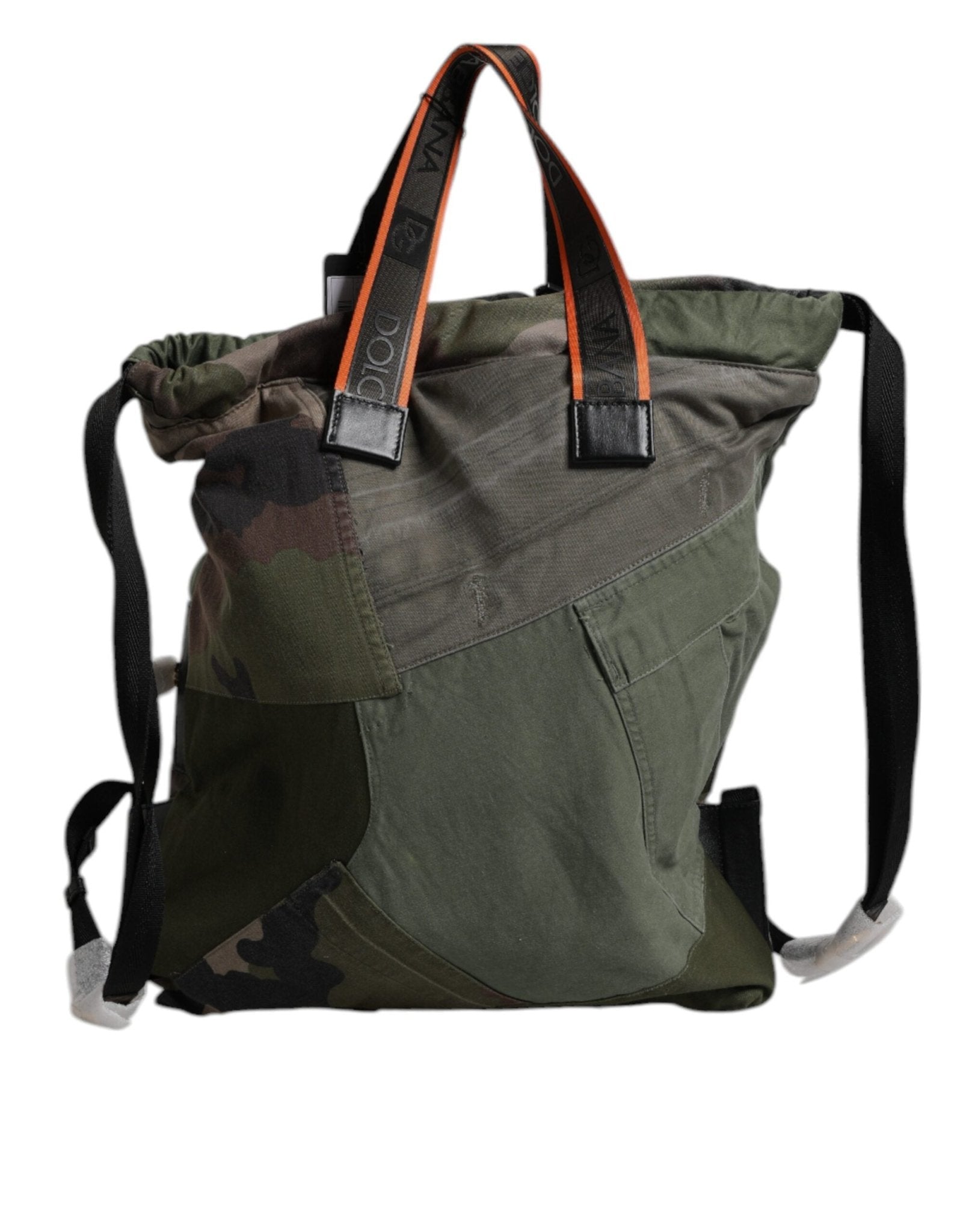 Dolce & Gabbana Military Green Patchwork Rucksack Backpack Bag - Sandy Store ByNet