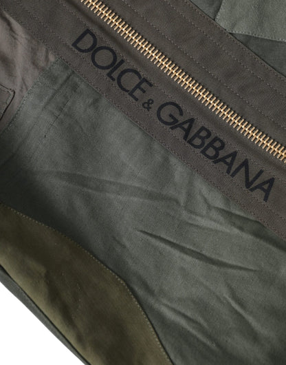 Dolce & Gabbana Military Green Patchwork Rucksack Backpack Bag - Sandy Store ByNet