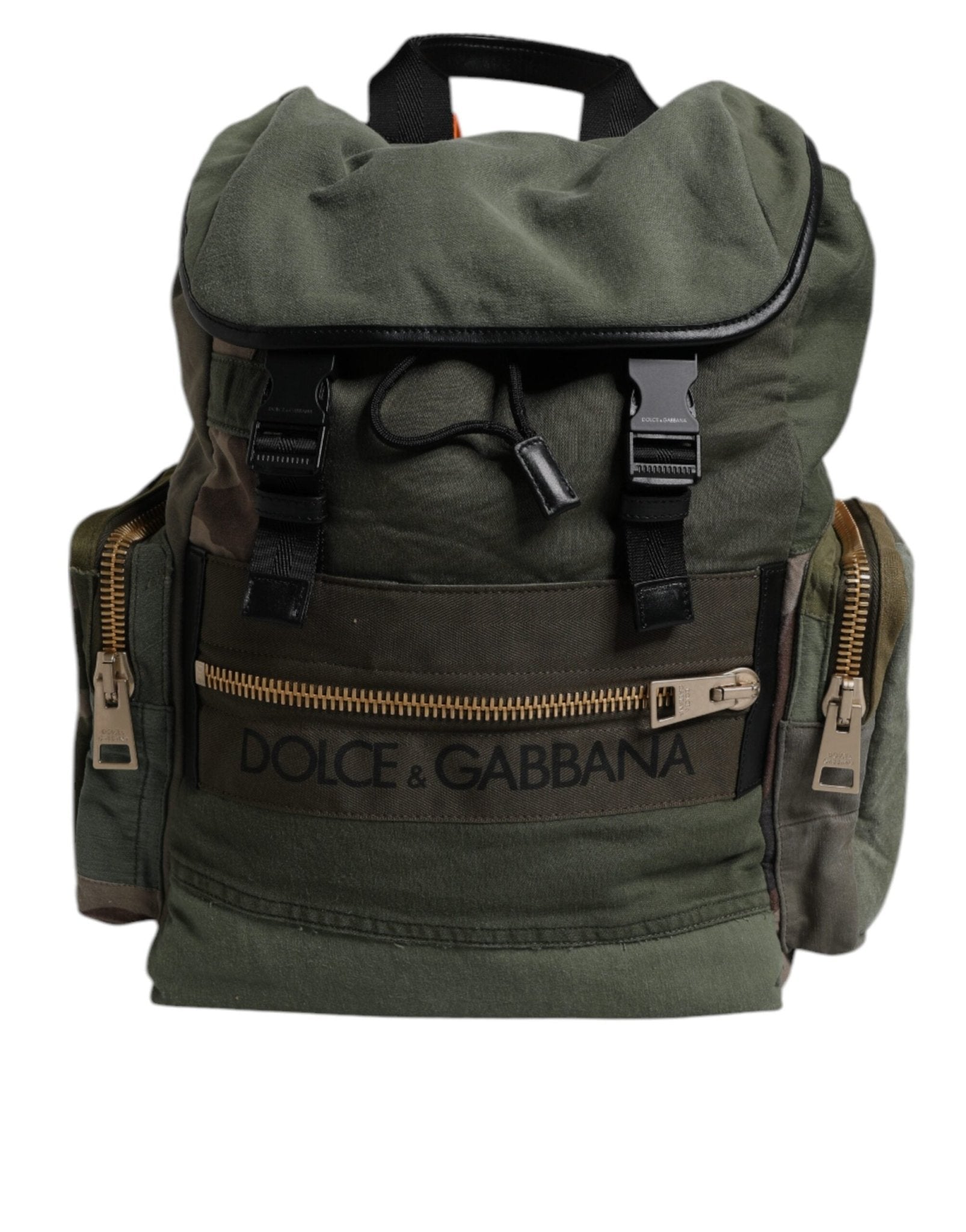 Dolce & Gabbana Military Green Patchwork Travel Backpack Bag – par Dolce & Gabbana | Disponible sur Sandy Store ByNet
