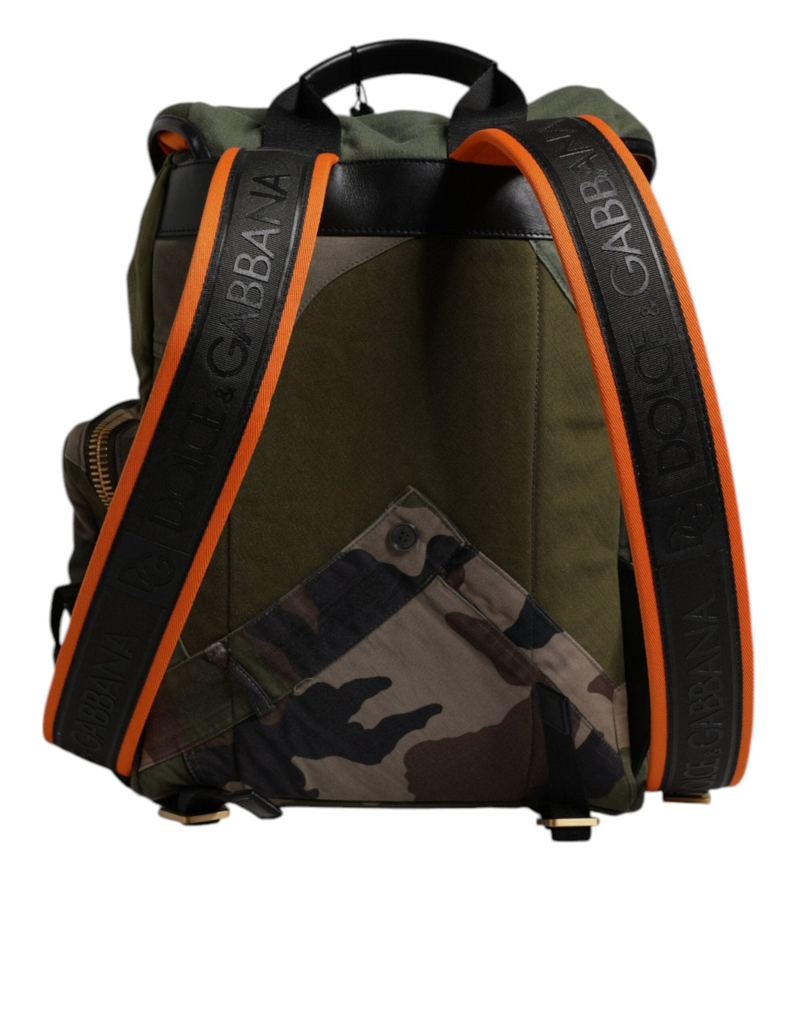 Dolce & Gabbana Military Green Patchwork Travel Backpack Bag - Sandy Store ByNet