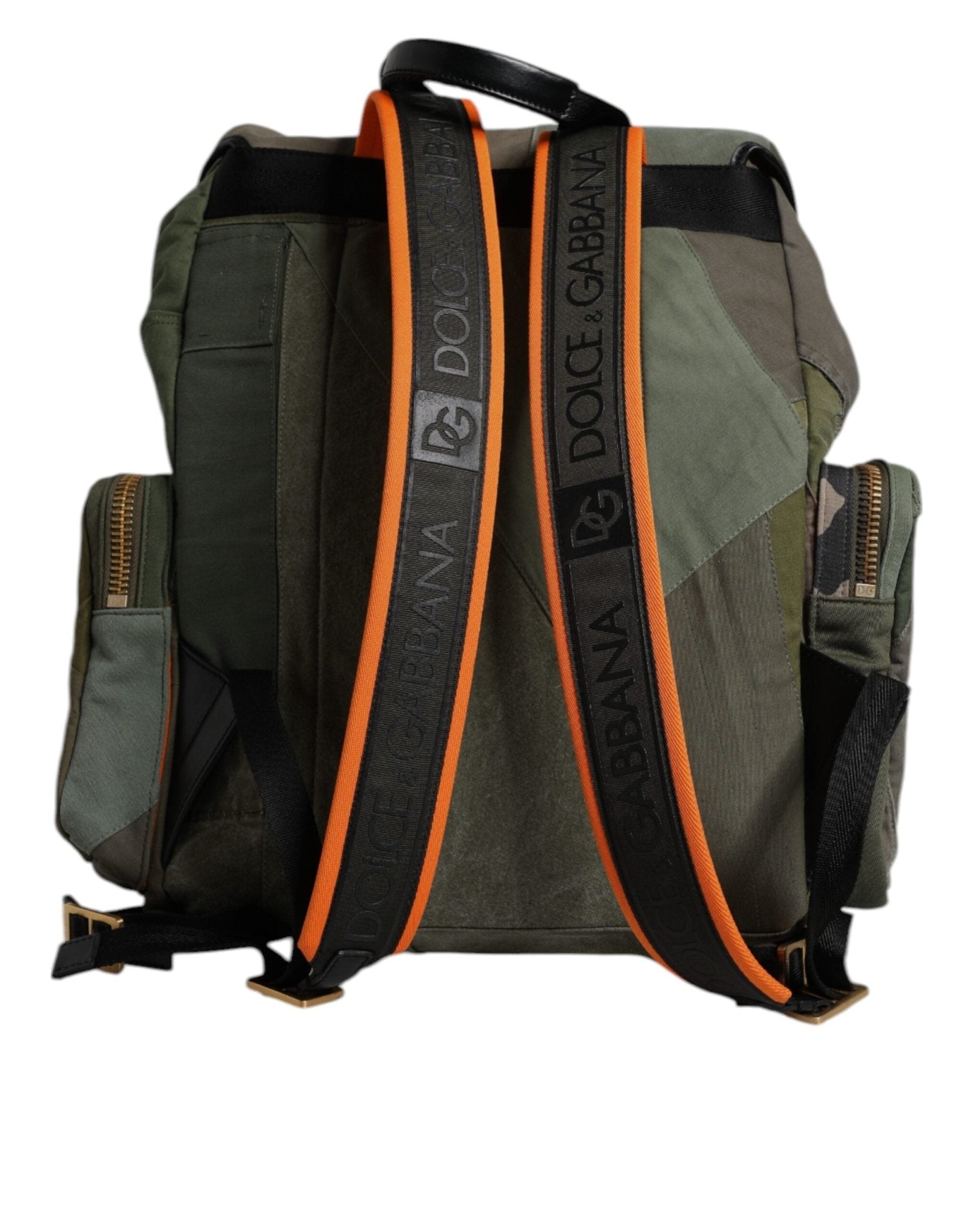 Dolce & Gabbana Military Green Patchwork Travel Backpack Bag - Sandy Store ByNet