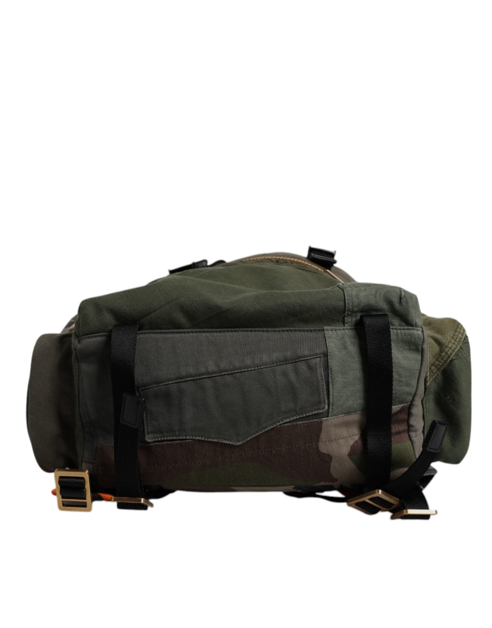 Dolce & Gabbana Military Green Patchwork Travel Backpack Bag - Sandy Store ByNet