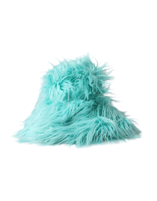 Dolce & Gabbana Mint Green Acrylic Fur Womens Bucket Hat – 57 cm|S par Dolce & Gabbana | Disponible sur Sandy Store ByNet