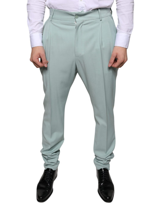 Dolce & Gabbana Mint Green Cotton Dress Pants – IT48 | M par Dolce & Gabbana | Disponible sur Sandy Store ByNet
