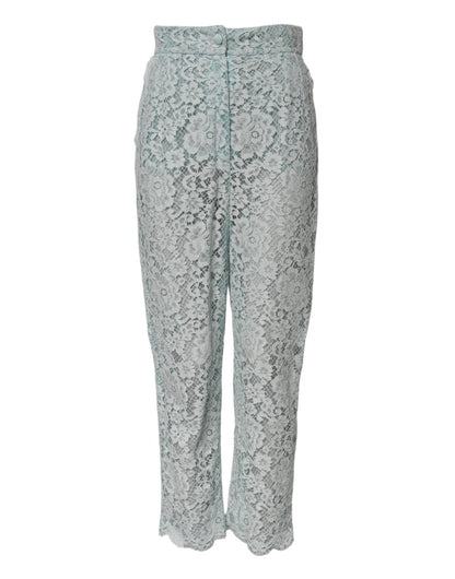 Dolce & Gabbana Mint Green Cotton Floral Lace Trousers Pants – IT40|S par Dolce & Gabbana | Disponible sur Sandy Store ByNet