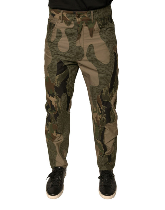 Dolce & Gabbana Multicolor Camouflage Cotton Pants – IT48 | M par Dolce & Gabbana | Disponible sur Sandy Store ByNet