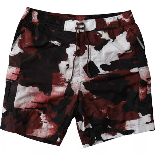 Dolce & Gabbana Multicolor Camouflage DG Logo Beachwear Shorts Swimwear - Sandy Store ByNet