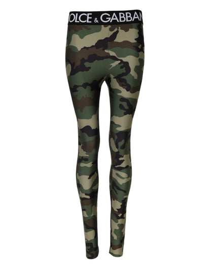 Dolce & Gabbana Multicolor Camouflage DG Waist Leggings Pants – IT38 | XS par Dolce & Gabbana | Disponible sur Sandy Store ByNet