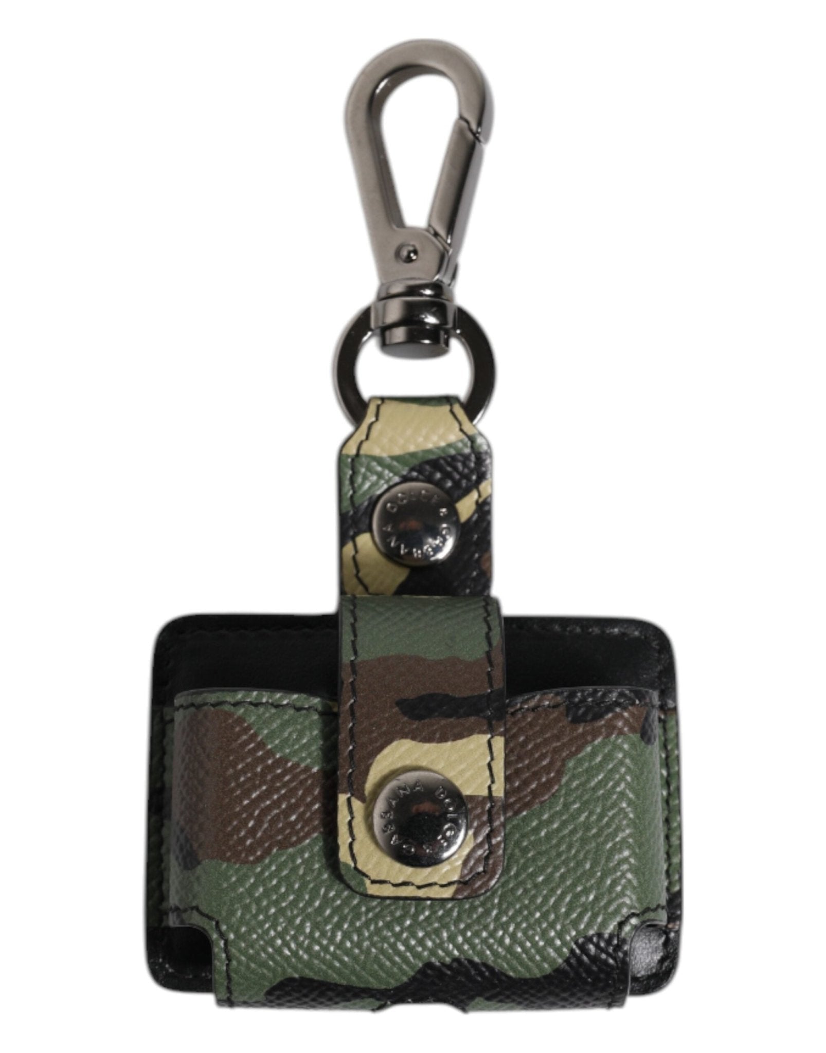 Dolce & Gabbana Multicolor Camouflage Leather Airpods Case – par Dolce & Gabbana | Disponible sur Sandy Store ByNet
