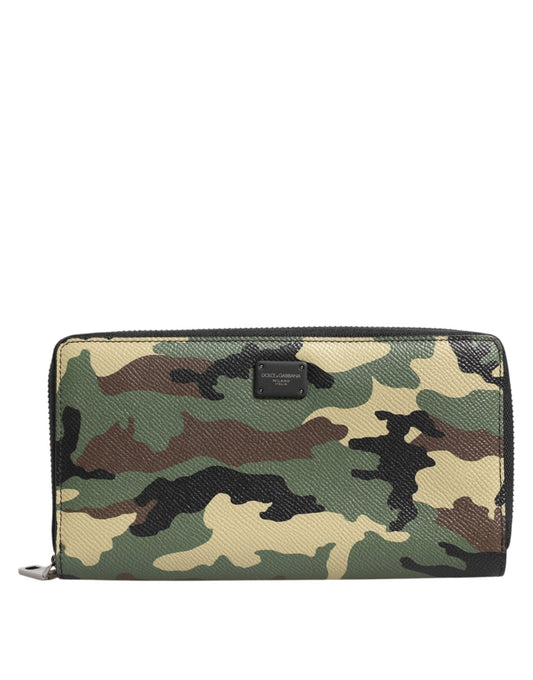 Dolce & Gabbana Multicolor Camouflage Logo Zip Around Continental Wallet – par Dolce & Gabbana | Disponible sur Sandy Store ByNet